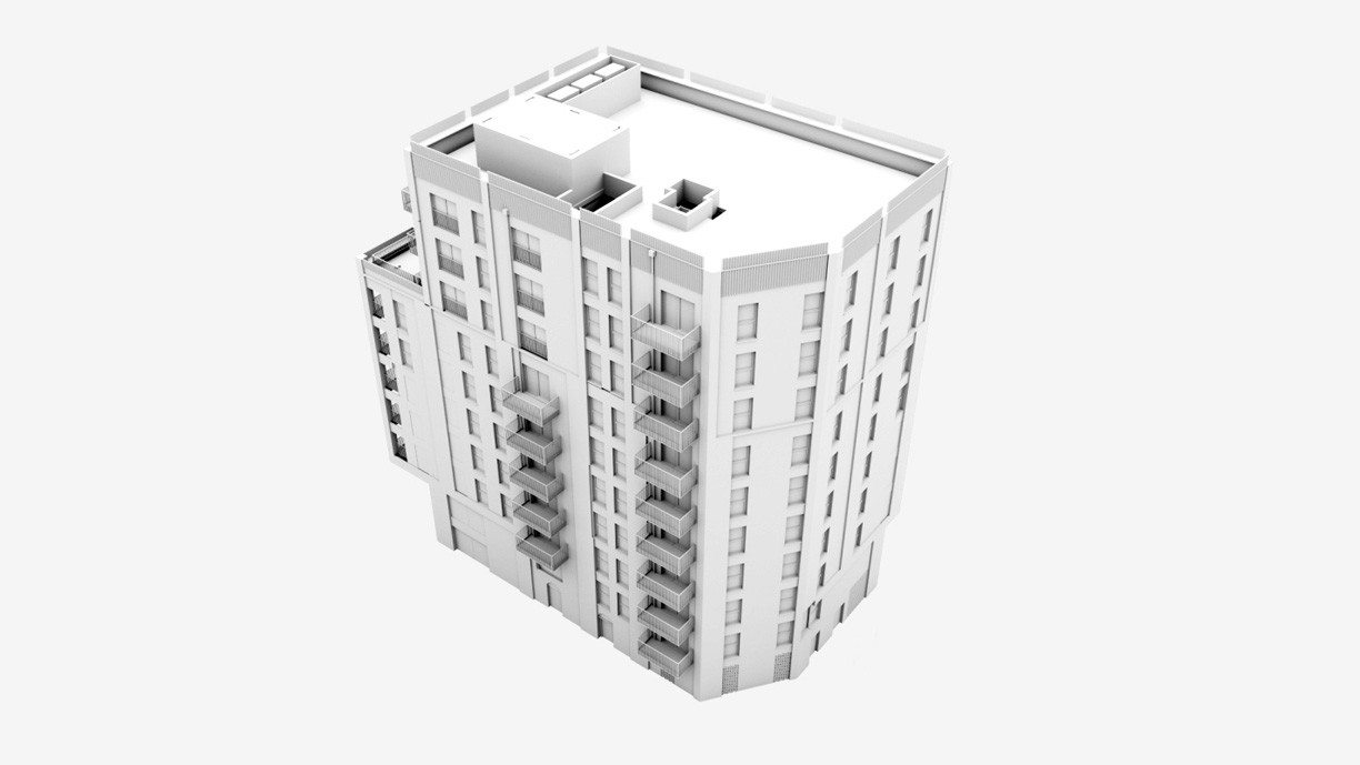 Construction photo of Block A